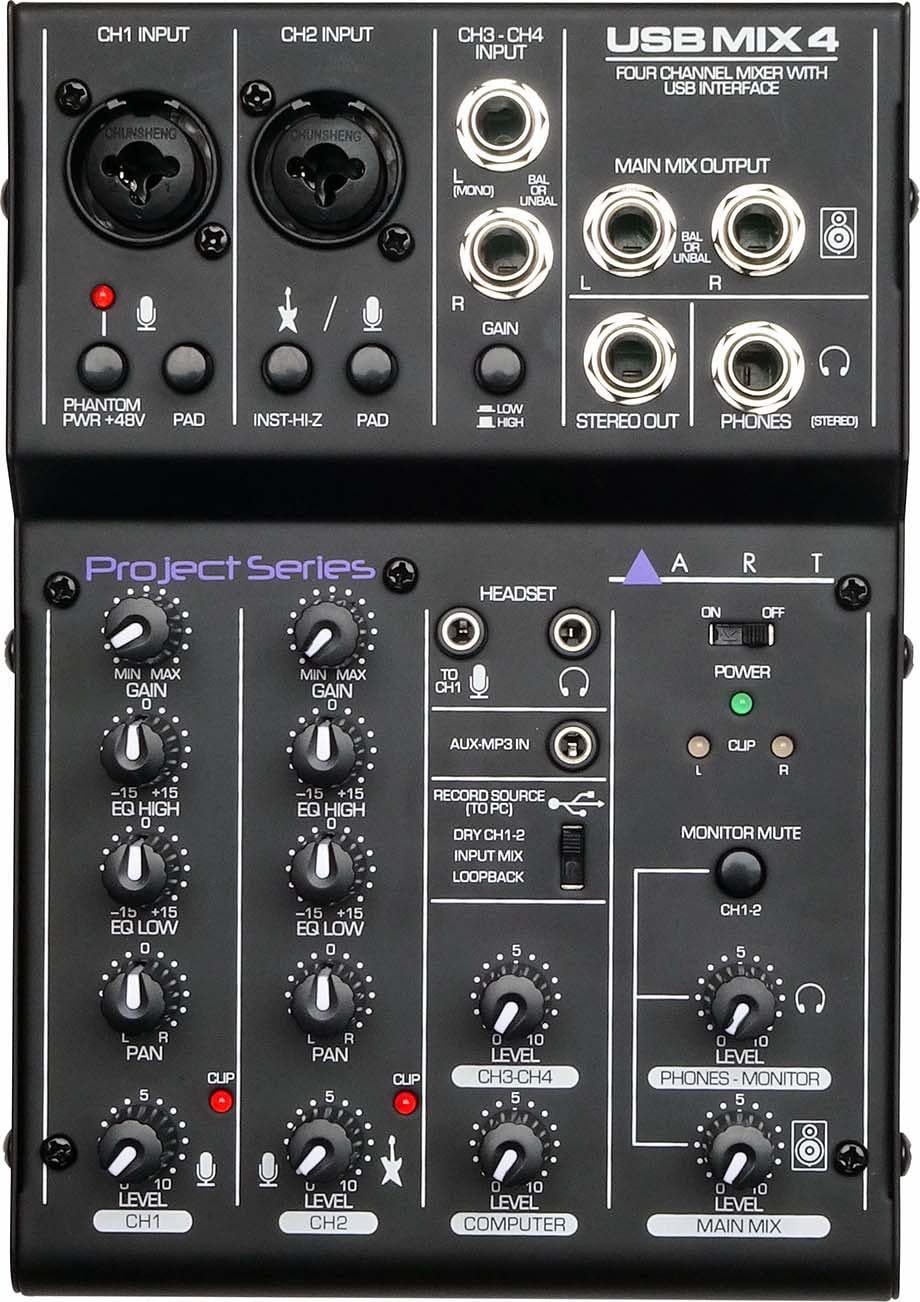DJ機材 USB MIX 4 Project Series DJ機材 USB MIX 4 Project Series ART USBMIX4 Project Series 4